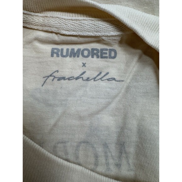 New RUMORED x Frachella Inspirational T-SHIRT XL oversized Cotton Cream Beach - Picture 7 of 13